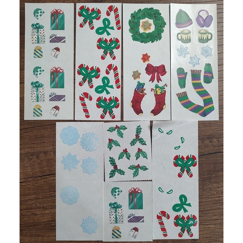 Creative Memories Sticker Lot Full Partial Sheet Christmas Wreath Snowflake S10